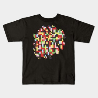 Abstract shape pixel pattern Kids T-Shirt